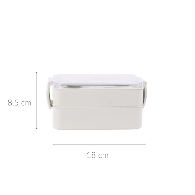 Cutie de prânz cu două camere, 18 x 10 x 8,5 cm