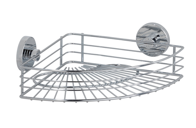 Raft de col pentru baie BARI, Vacuum-Loc - oțel cromat, WENKO, argintiu lucios