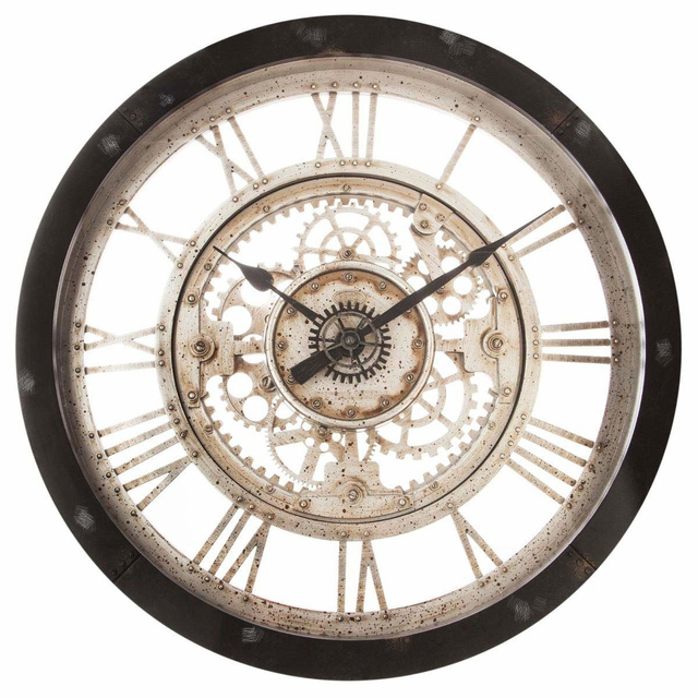 Ceas industrial cu mecanism Ø 61,5 cm, maro