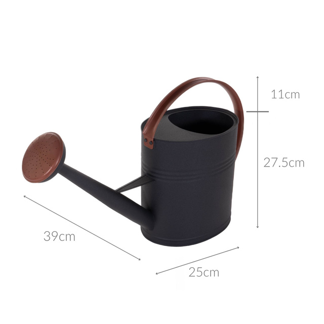 Stropitoare de gradina din cupru Connie, negru mat, 10 l