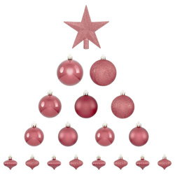 Set globuri cu stea, 18 bucati