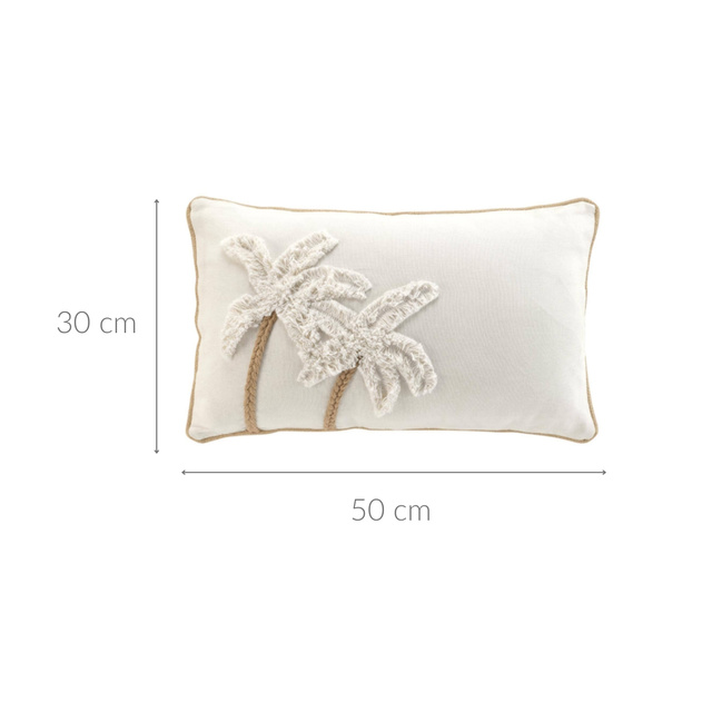 Pernă decorativă din bumbac cu palmier tufted, 30 x 50 cm