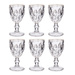 Set 6 pahare pentru apă cu margine aurie, 254 ml
