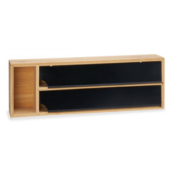 Distribuitor de bucatarie din bambus pentru folie alimentara si aluminiu, 13 x 40 x 7 cm