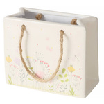 Ghiveci ceramic Florina, cu dimensiunile de 15 x 8 x 12 cm.