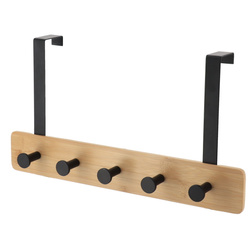 Suport metalic pentru ușă, 5 cârlige, 20 x 37 x 9 cm