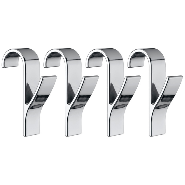 Cârlig - suport pentru radiator cu aripioare, crom, 4 bucăți în set, WENKO