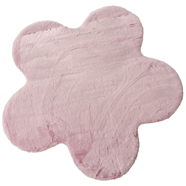 Covor pentru camera copiilor floare TELOS, 90 x 60 cm, roz.