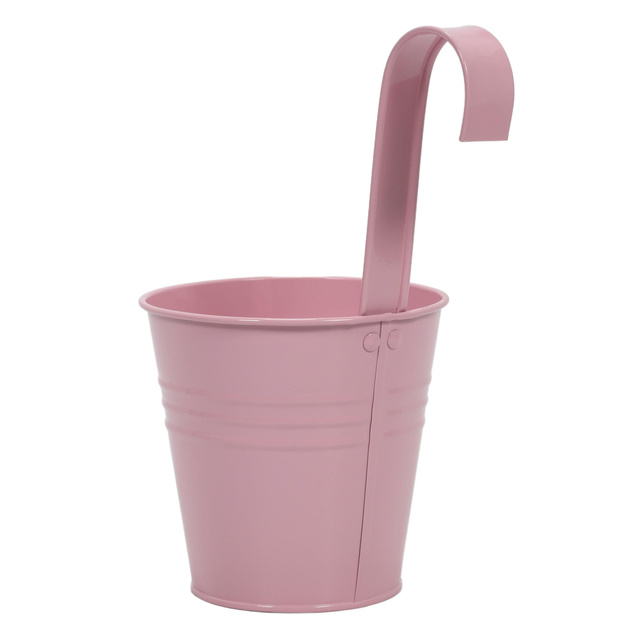 Husa din zinc pentru ghiveci cu carlig, 13 x 13,5 cm