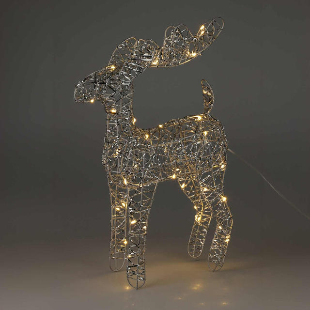 Ren de metal, figură cu LED de 40 cm