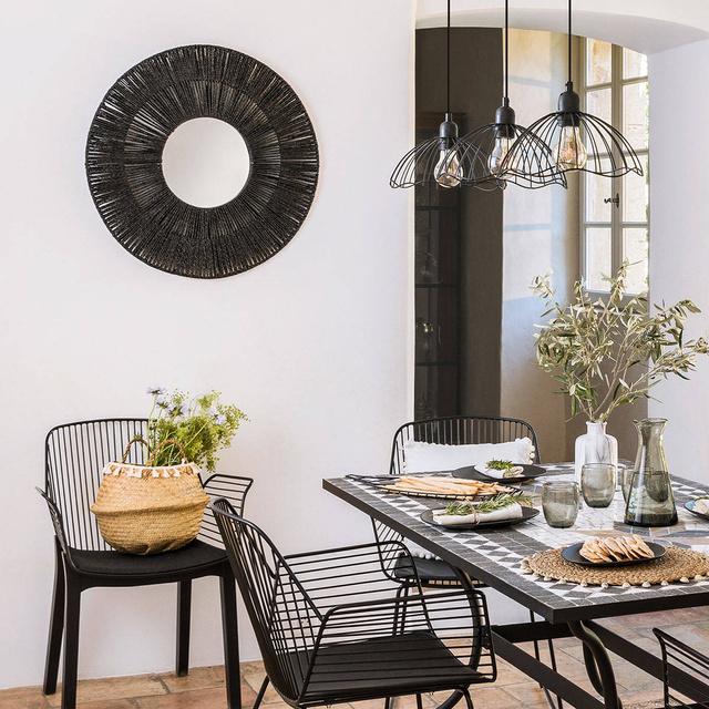 Oglinda de perete ETHNIC, Ø 76 cm