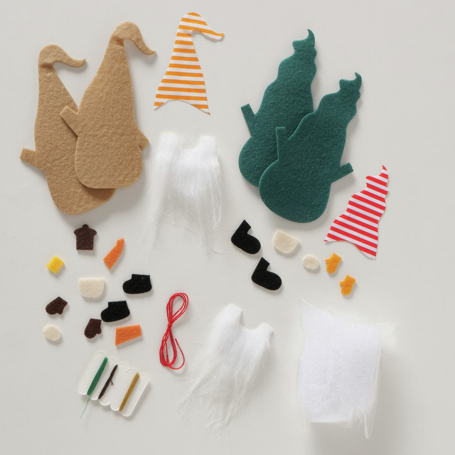 Set DIY pentru crearea de decorațiuni, 2 gnomi, 15 cm