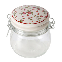 Borcan decorativ de bucatarie cu capac EMILY, 450 ml