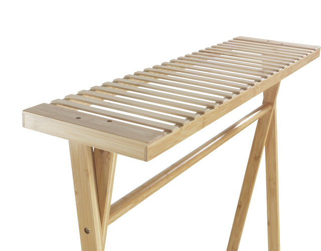 Raft din lemn cu raft pentru pantofi si genti, Lanai, WENKO