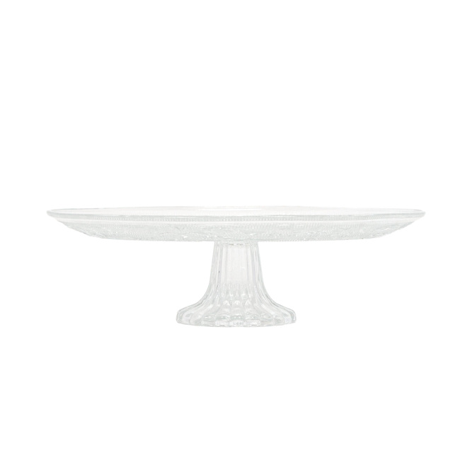 Platou de sticlă pentru tort, stil clasic, Ø 25 x 7 cm