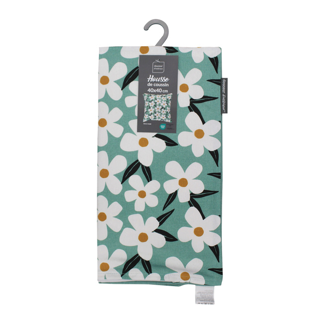 Fata de perna din bumbac cu imprimeu decorativ DARCY, 40 x 40 cm