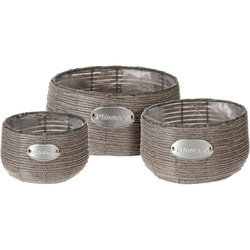 Set ghivece rotunde, 3 buc, diferite dimensiuni