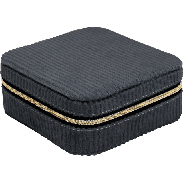 Cutie pentru bijuterii, catifea, 12 x 12 x 5 cm