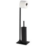 Perie de toaletă și suport pentru hartie HELLA, negru, WENKO