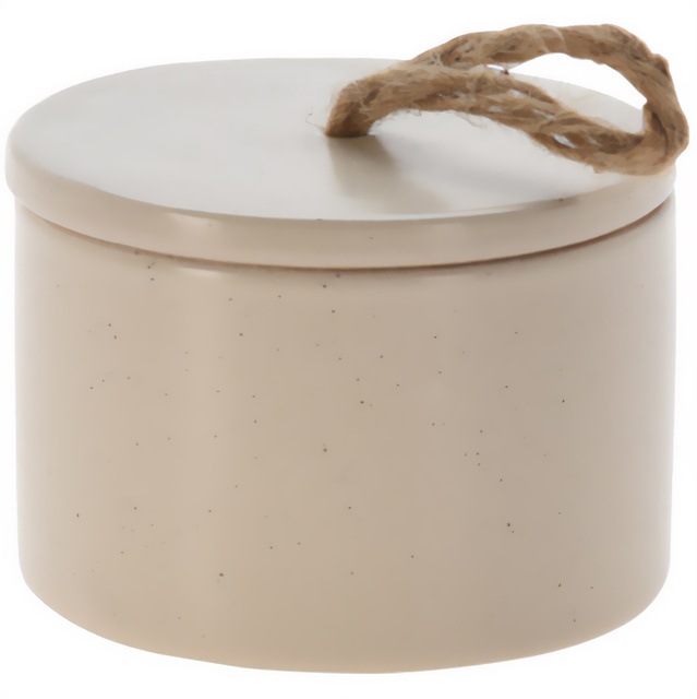 Lumânare în recipient din porțelan HELI, Ø 10 cm, bej