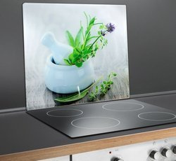 Placă de protecție din sticlă HERB GARDEN pentru aragaz – mare, WENKO