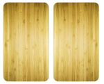 Plăci de protecție din sticlă WOODEN LOOK pentru aragaz - 2 bucăți, WENKO