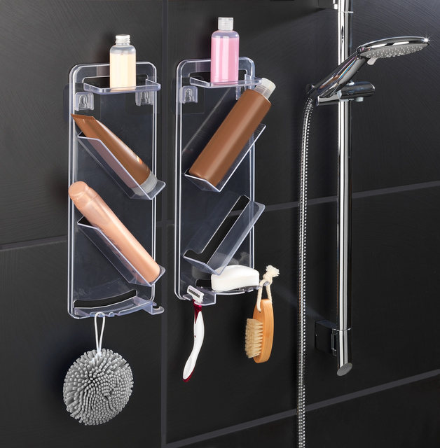 Set 2 rafturi pentru dus, montaj fara gaurire