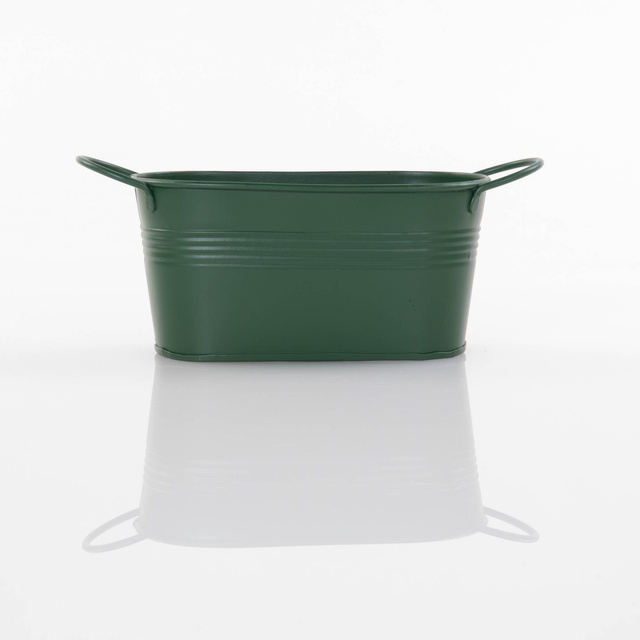 Jardiniera de flori pentru balcon Lingo, zincat, lung, 20 x 8,5 x 9,5 cm