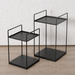 Set 2 măsuțe de cafea loft Como, negru
