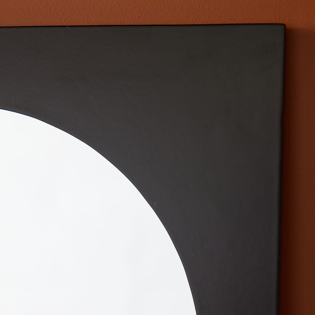 Oglinda ovala cu rama groasa, 43 x 73 cm, MOKA