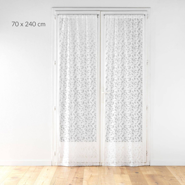 Set de două perdele cu model de frunze, MANON, 70 x 240 cm
