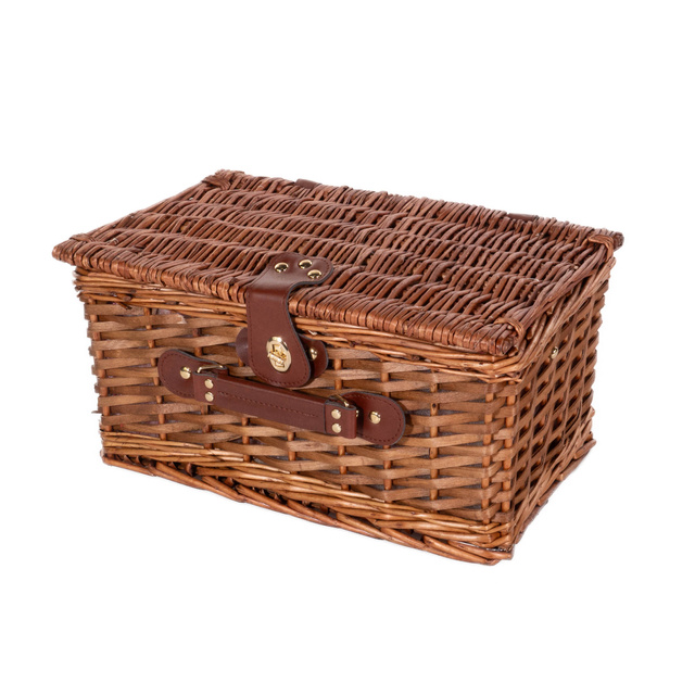 Cos de picnic din rachita Darcel, cu spatii pentru tacamuri