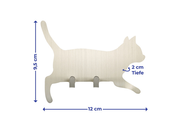 Cuier cu două cârlige, inox, Maximex