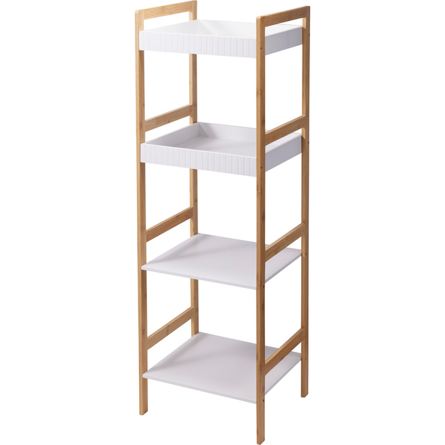 Stâlp de baie FORMA, cadru din bambus, 36 x 33 x 110 cm