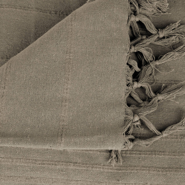 Cuvertură de pat din bumbac 230 x 250 cm, bej, Atmosphera