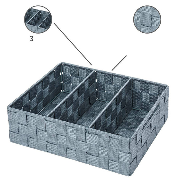 Organizer ADRIA GREY - recipient de baie, WENKO, gri