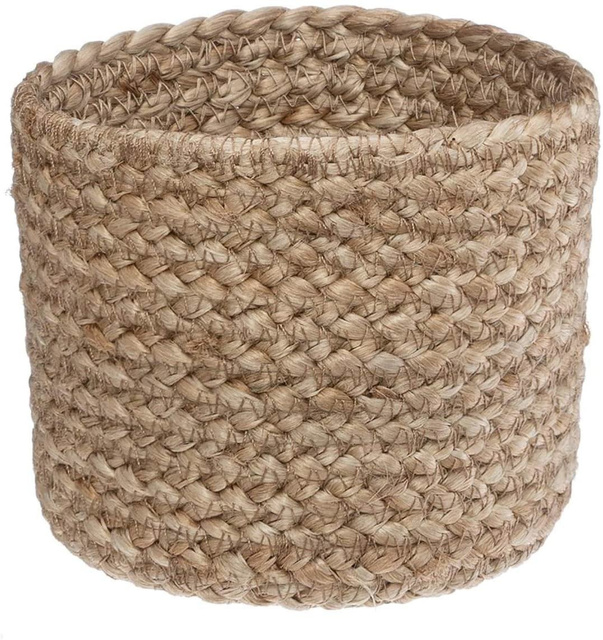 Coșuri de depozitare din iută, rotunde, 3 buc