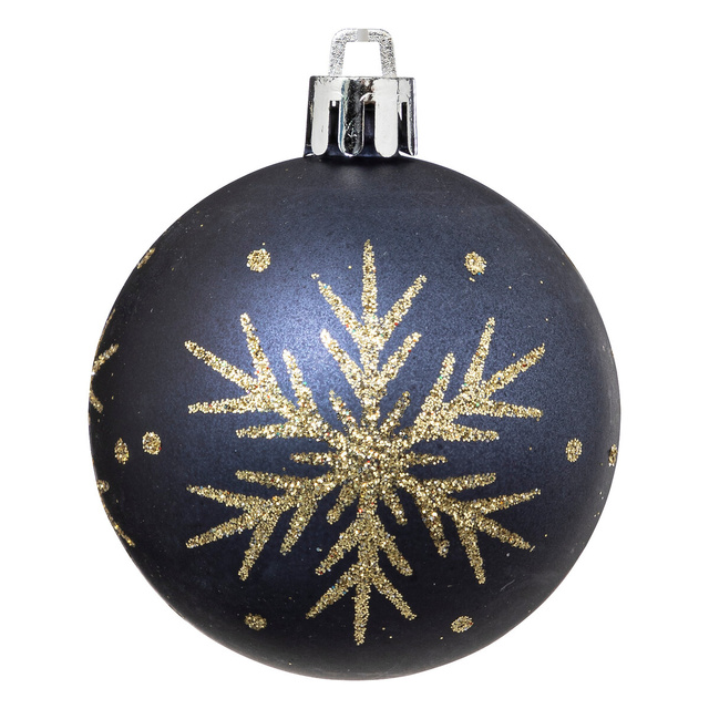 Set globuri cu modele cu sclipici, Ø 6 cm