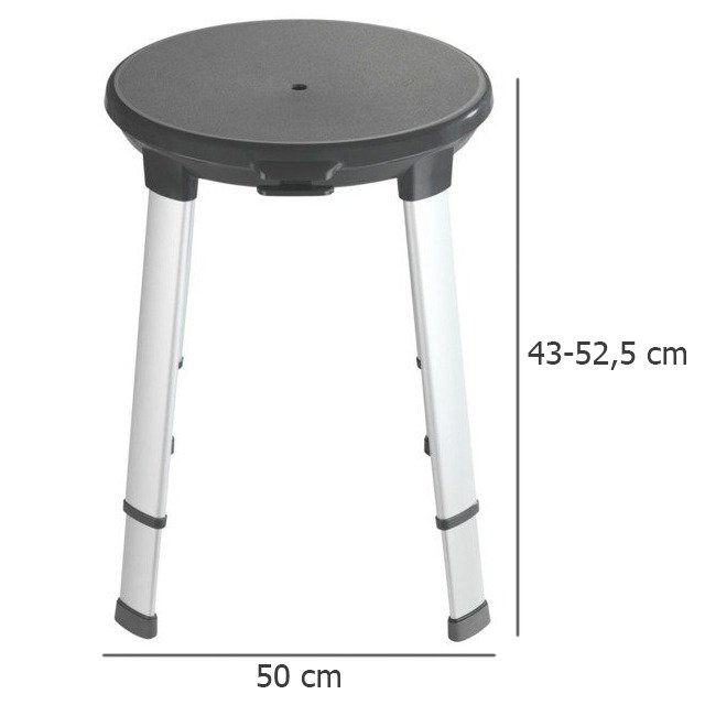 Scaun de dus SECURA PREMIUM, reglabil in inaltime, 43 - 52,5 cm, WENKO