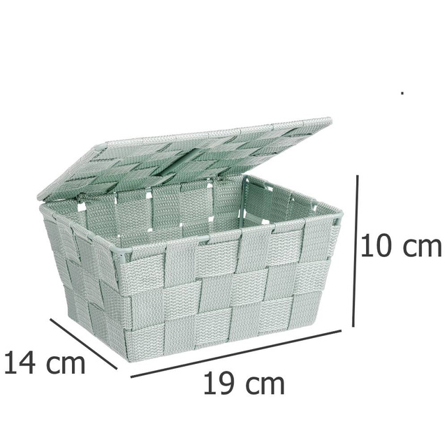Organizer cu capac ADRIA, recipient pentru baie, WENKO, mentă