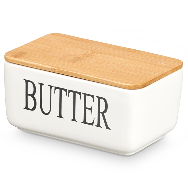 Untieră ceramică cu inscripția BUTTER, 10 x 16,5 x 8,5 cm