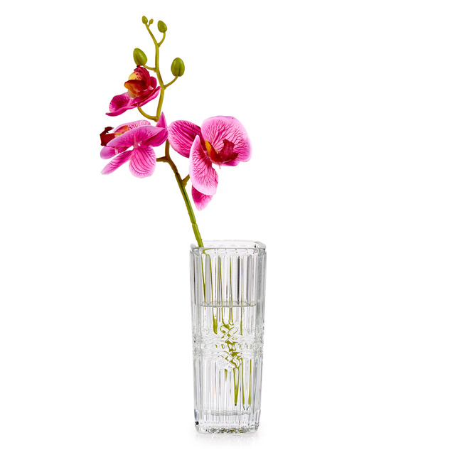 Vaza patrata cu model de cristal, 15 cm