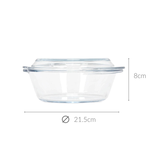 Vas cu capac rezistent la caldura, 1 l