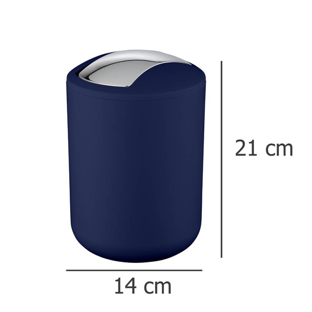Coș de gunoi BRASIL, 2 l, WENKO, bleumarin