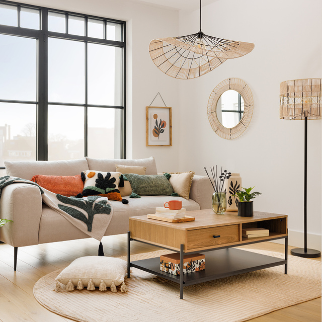 Perna decorativa cu franjuri, 50 x 50 cm