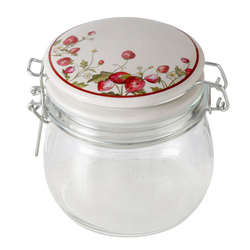 Borcan decorativ de bucatarie cu capac EMILY, 450 ml