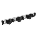 Umeraș, 3 suporturi pentru mătură, mop, 40 x 4 x 5 cm