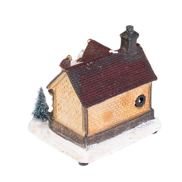 Decoratiune de Craciun Casuta de iarna, iluminata LED, 15 x 12,5 x 9,5 cm
