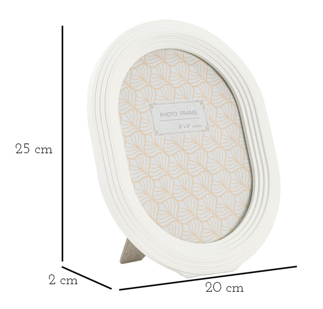 Ramă ovală cu stucco, 20 x 25 cm