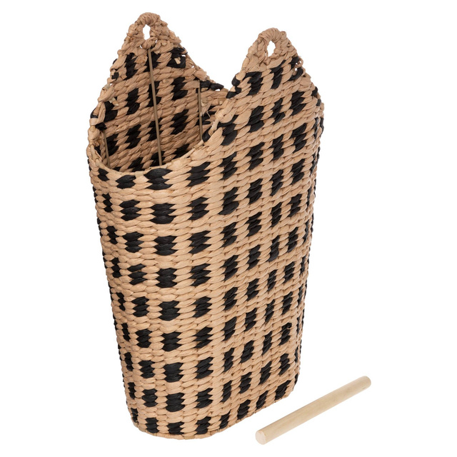 Suport pentru hârtie igienică cu suport de rezervă 2-în-1, din bambus